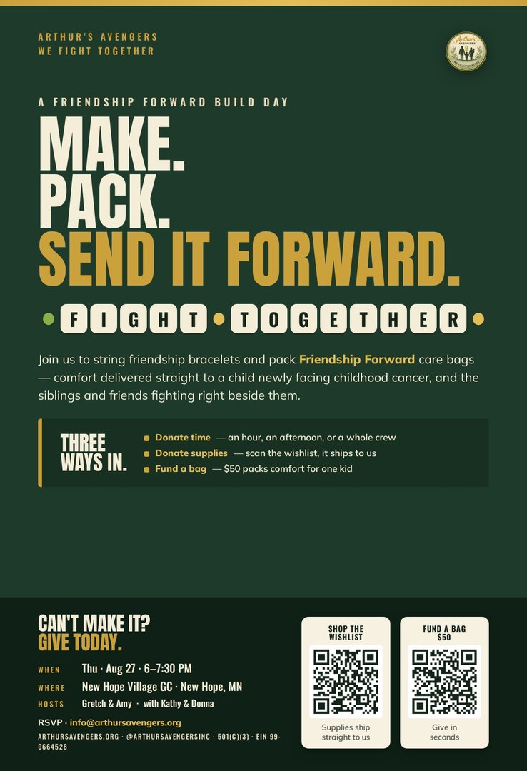 Friendship Forward Build Day printable flyer
